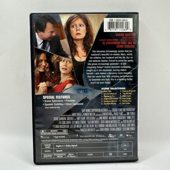 Irresistible DVD Starring Susan Sarandon Sam Neill & Emily Blunt Thriller - Picture 2 of 3